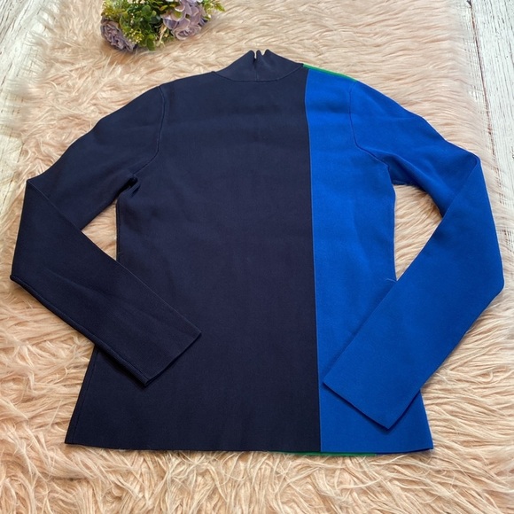 Tory Sport Knit Colorblock Turtleneck Long Sleeve Top sz XS - Picture 9 of 9